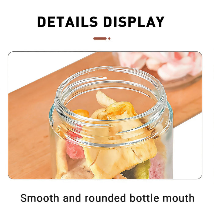 6 Pcs 16oz Glass Storage Jars Clear with Silicone Seal Lids