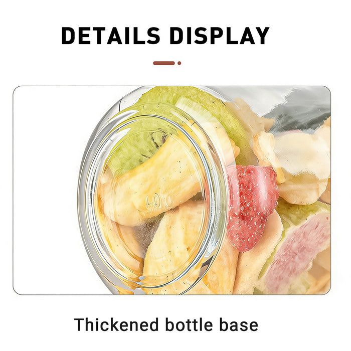 6 Pcs 16oz Glass Storage Jars Clear with Silicone Seal Lids