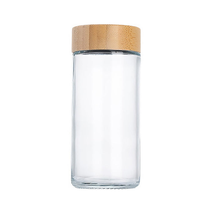 12 Pcs Glass Spice Jars with Wooden Lids Labels 120ml