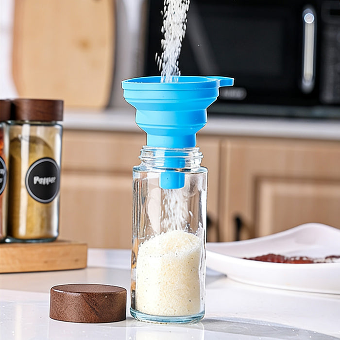 12 Pcs Glass Spice Jars with Wooden Lids Labels 120ml