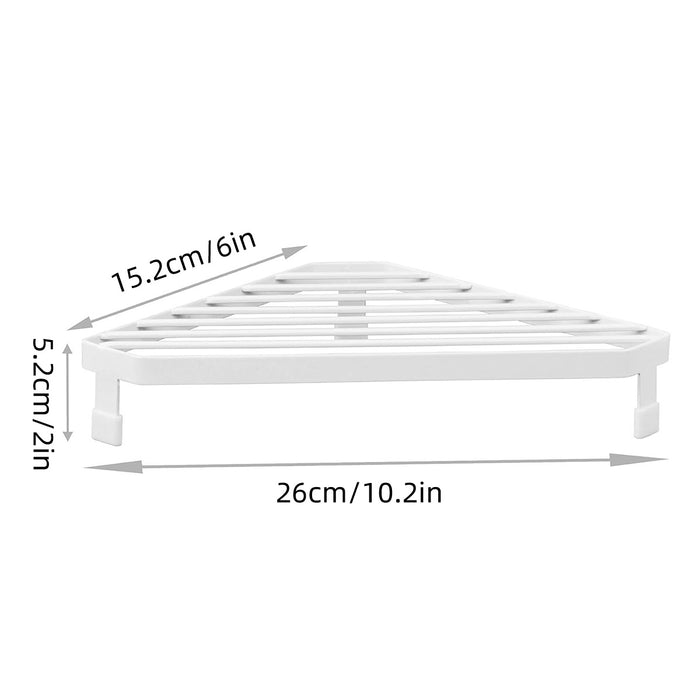 Kitchen Corner Shelf Triangle Metal Countertop Storage Rack