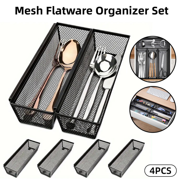 4pcs Cutlery Box Knife Fork Organizer Multifunctional Storage Boxes for Kitchen