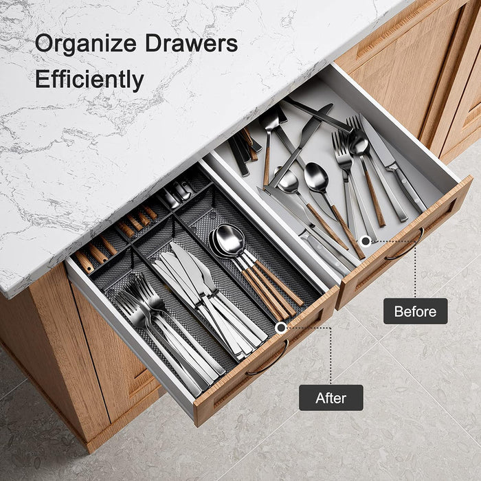 4pcs Cutlery Box Knife Fork Organizer Multifunctional Storage Boxes for Kitchen