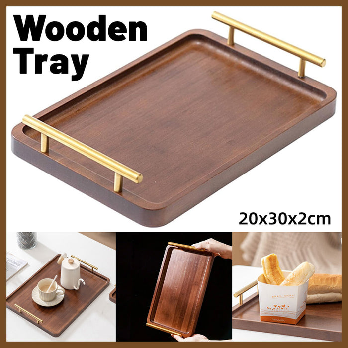 Rectangular Wooden Tea Tray, 20x30x2cm