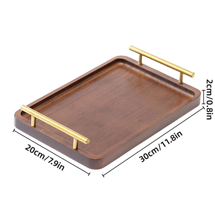 Rectangular Wooden Tea Tray, 20x30x2cm