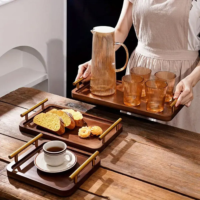 Rectangular Wooden Tea Tray, 20x30x2cm