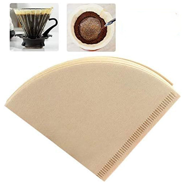 100 Pcs Conical Coffee Filter Paper Virgin Wood Pulp