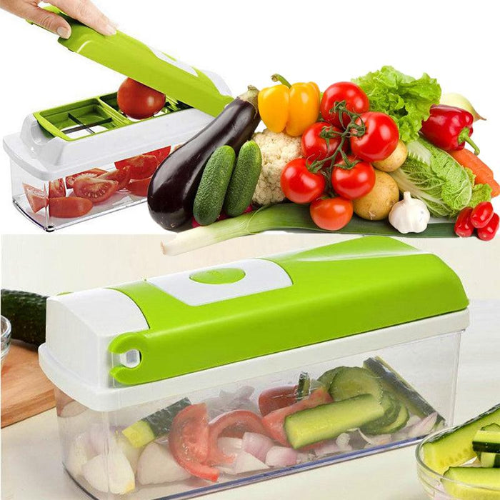 12Pcs Vegetable Slicer 420 Stainless Steel Blades ABS AS PP