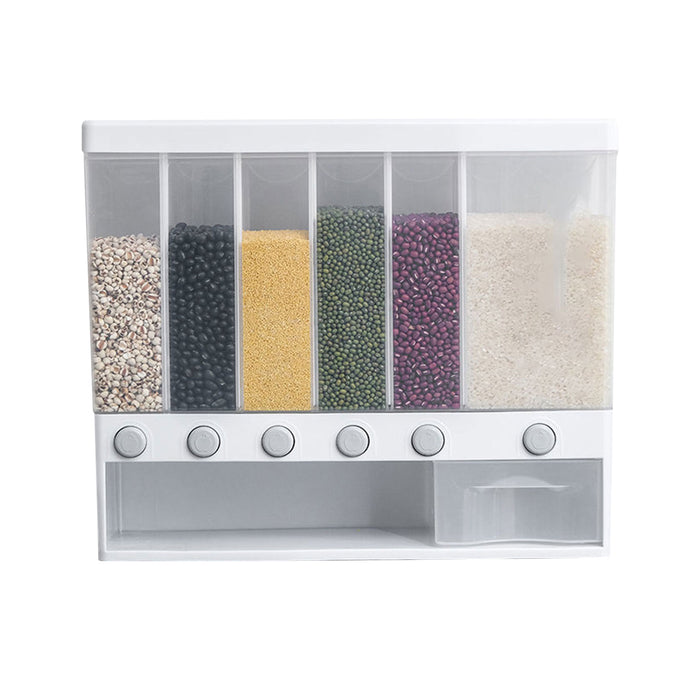 Wall Mounted Automatic Rice Dispenser With Compartments
