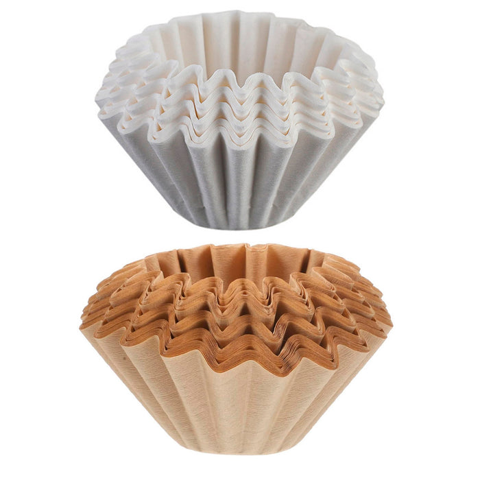 100 Pcs Coffee Filter Paper Bowl Shaped Pleated 8cm
