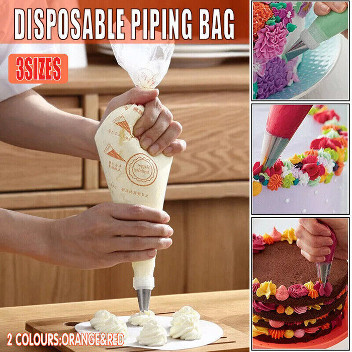 100/200PCS Disposable Pastry Bags for Cake Decorating
