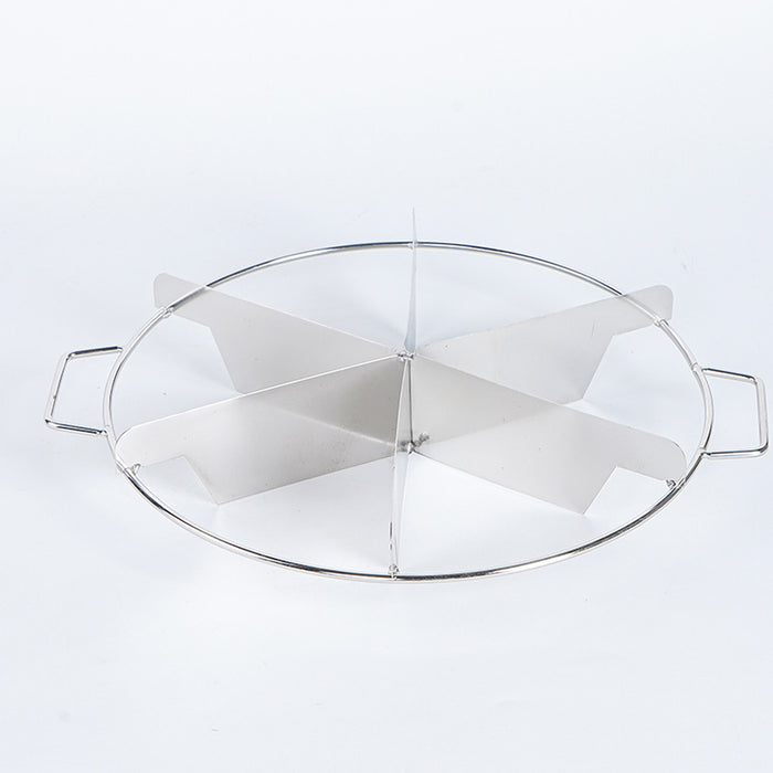 6-Blade Stainless Steel Round Pizza and Cake Cutter 31 x 26.5 cm