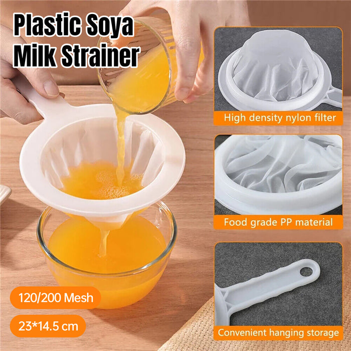 Food Grade Soy Milk Filter with Fine Mesh White PP Material