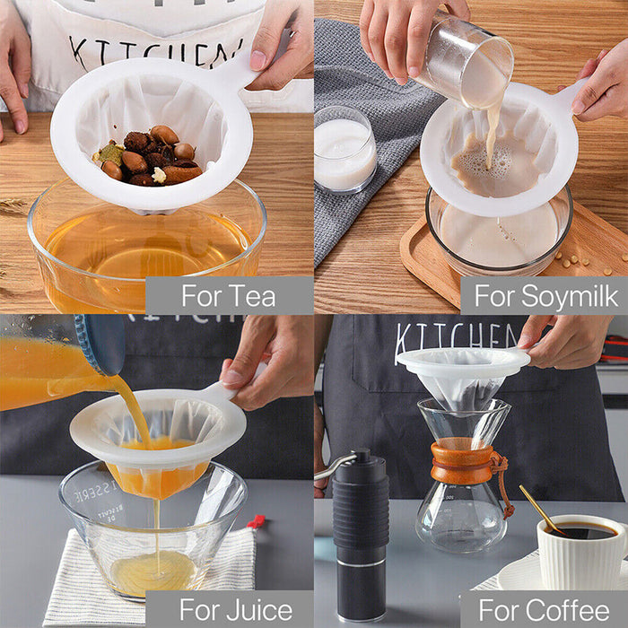 Food Grade Soy Milk Filter with Fine Mesh White PP Material