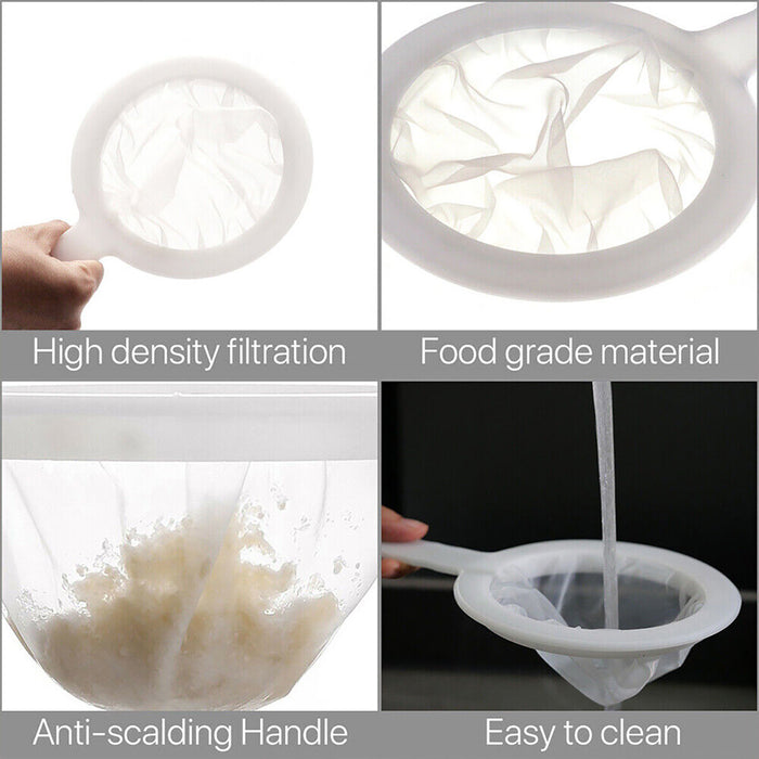 Food Grade Soy Milk Filter with Fine Mesh White PP Material