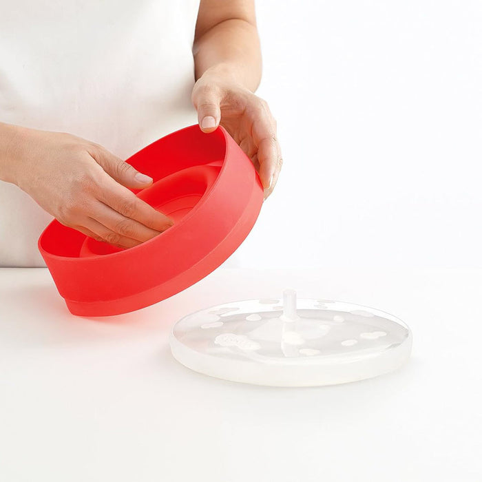 Silicone Microwave Foldable Popcorn Bucket with Lid
