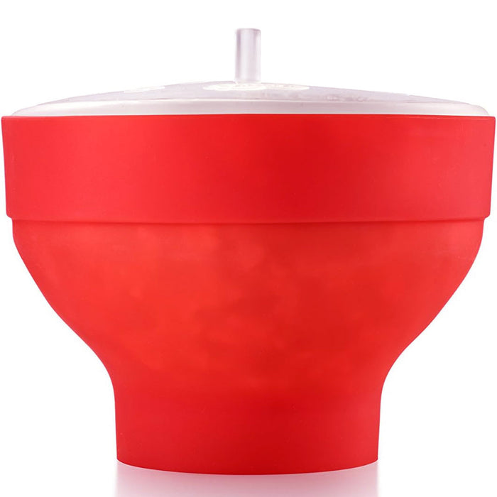 Silicone Microwave Foldable Popcorn Bucket with Lid