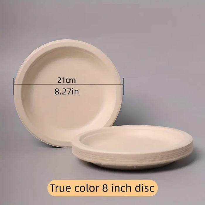 100Pcs Sugarcane Paper Trays, 7-10inch