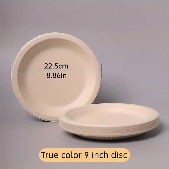 100Pcs Sugarcane Paper Trays, 7-10inch