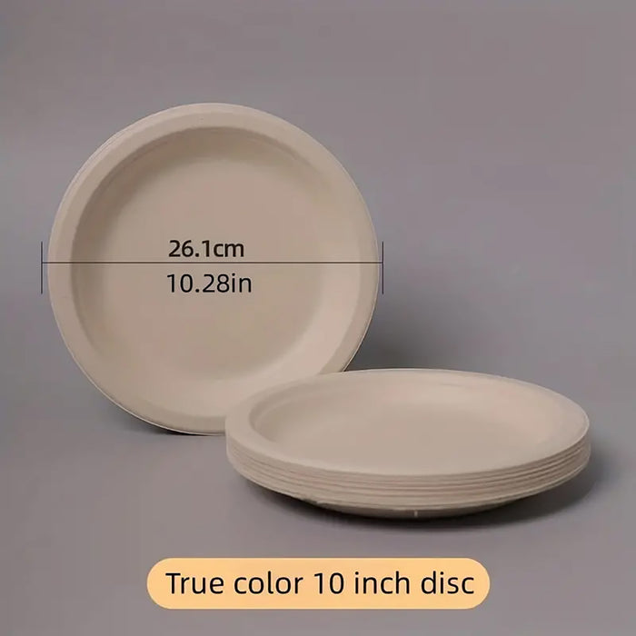 100Pcs Sugarcane Paper Trays, 7-10inch