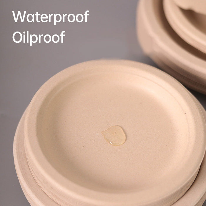 100Pcs Sugarcane Paper Trays, 7-10inch