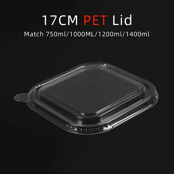 50 Pcs Square Food Containers with Lids 750ml Leak Proof