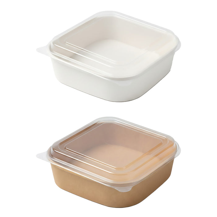 50 Pcs Square Food Containers with Lids 750ml Leak Proof