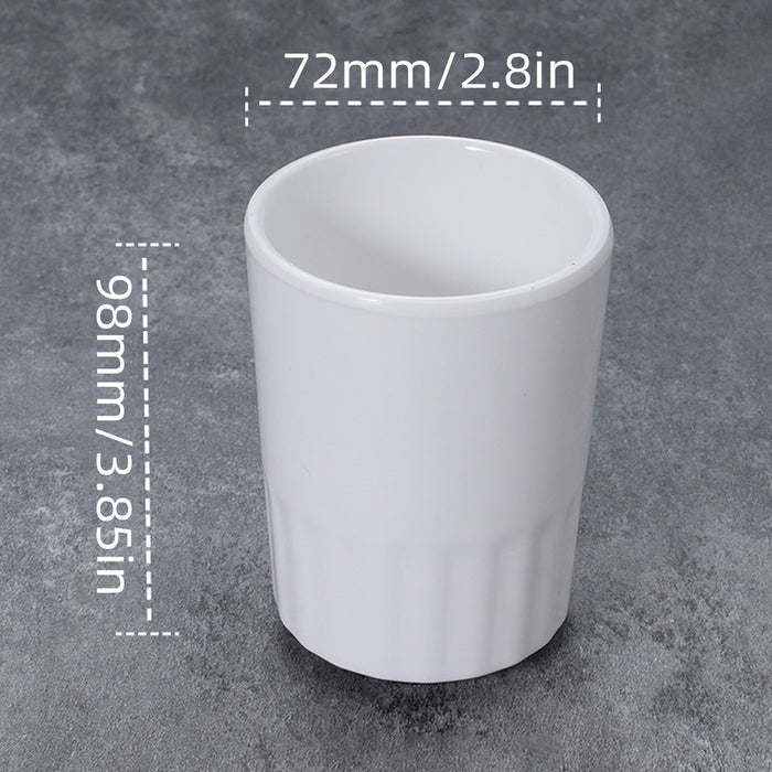 10 Pcs Melamine Tumbler Mugs Shatterproof White 98mm