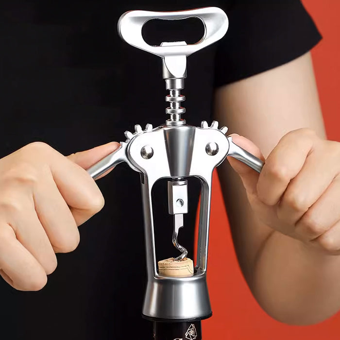 3 Pcs Stainless Steel Wine Corkscrew Bottle Opener Set