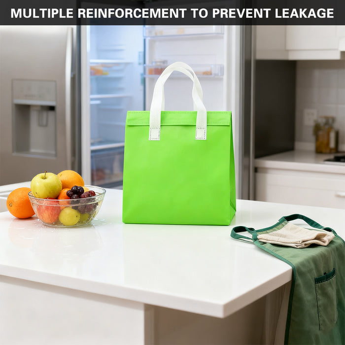 50 Pcs Coffee Takeaway Bags with Handle Self-Adhesive Waterproof in 2 Colors 2 Sizes