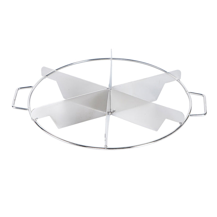 6-Blade Stainless Steel Round Pizza and Cake Cutter 31 x 26.5 cm