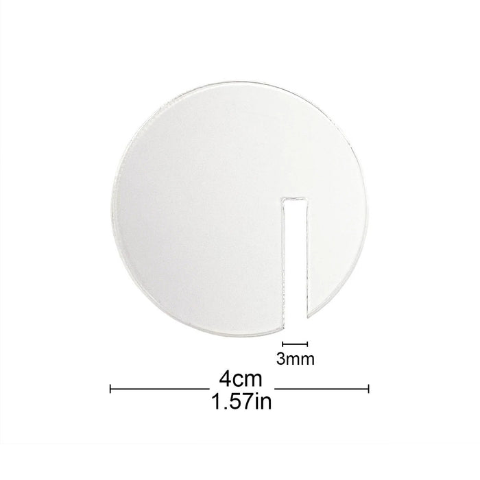 30 Piece Round Acrylic Drink Labels Clear Gold Mirror