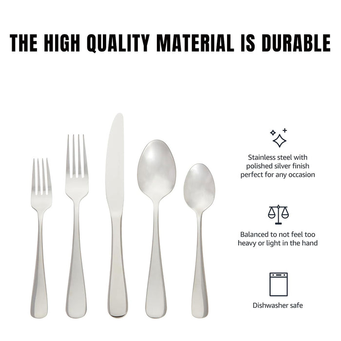 20 Or 40 Pcs Stainless Steel Cutlery Set Polished Finish