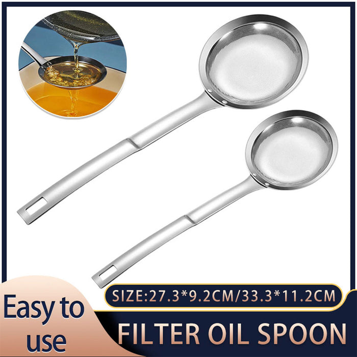 Oil Separator Spoon Stainless Steel Fine Mesh Skimmer