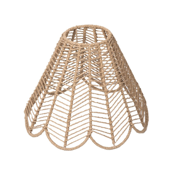 Paper Rope Chandelier Cover Khaki Hand Woven Country Style