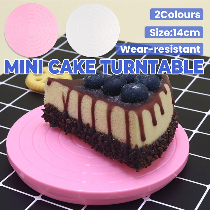 Mini Cake Turntable 14cm with Silicone Base and Scale Markings