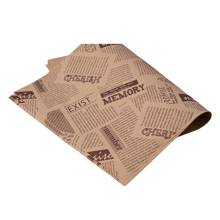 100Pcs Grease-Proof Sandwich Wrappers Oil Blotting Coated Paper 5 Styles