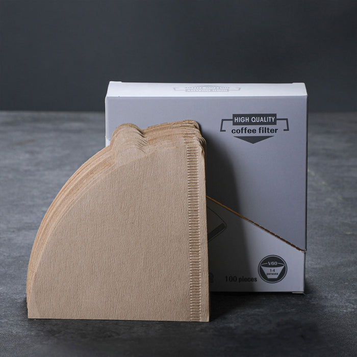 100 Pcs Conical Coffee Filter Paper Virgin Wood Pulp