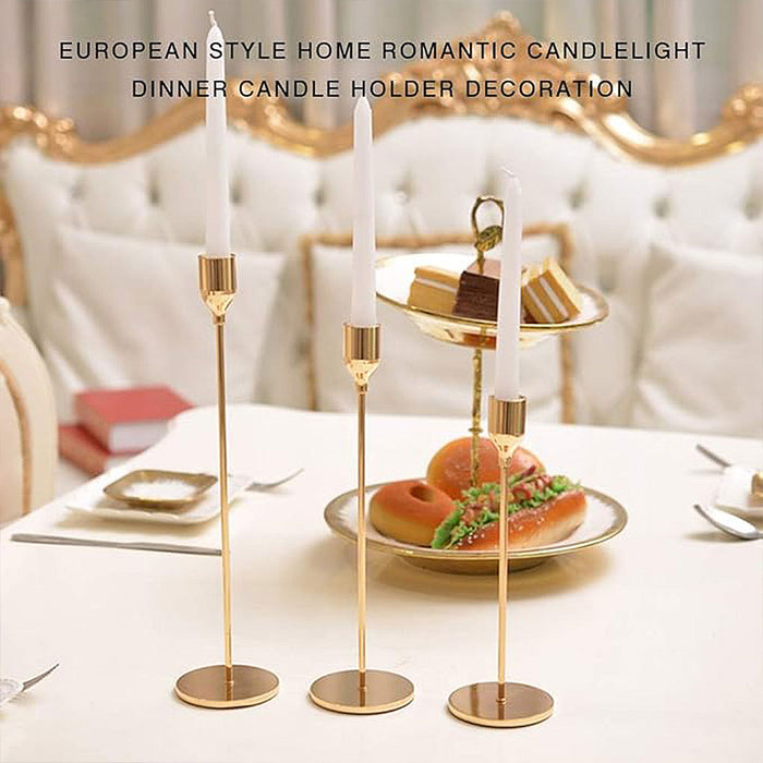 3PCS Decorative Metal Candlestick Holders Set