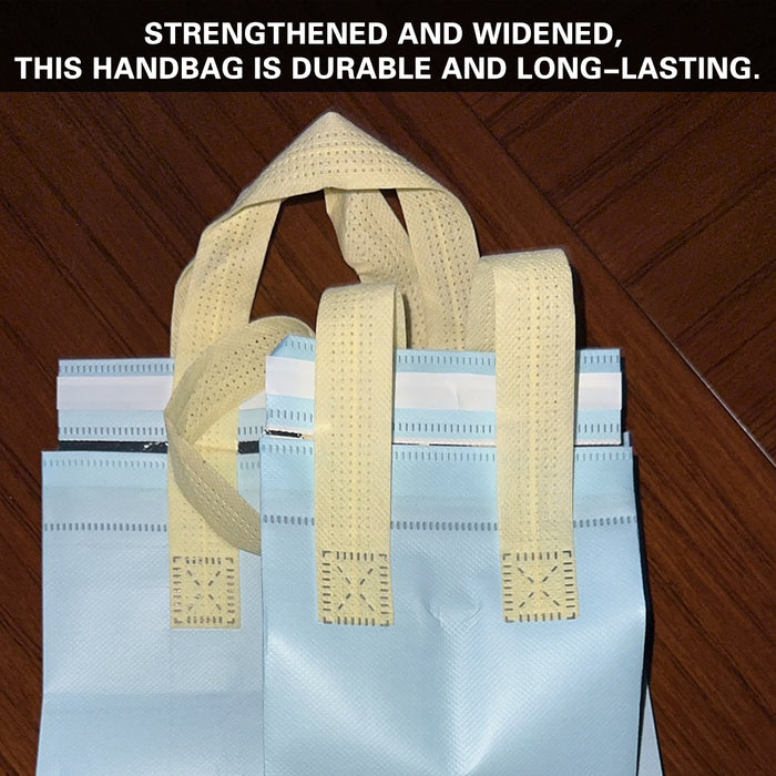 50 Pcs Coffee Takeaway Bags with Handle Self-Adhesive Waterproof in 2 Colors 2 Sizes
