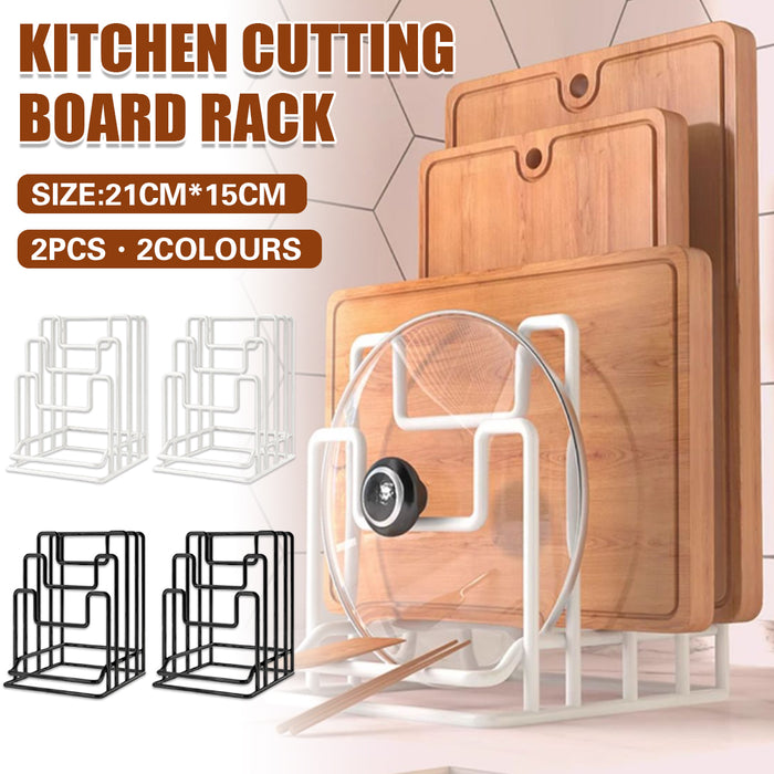 2 Pcs Metal Cutting Board Stand Vertical Holder Black