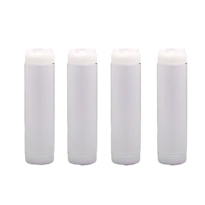 16oz Plastic Squeeze Sauce Bottles Double-Ended Dispenser, 4pcs