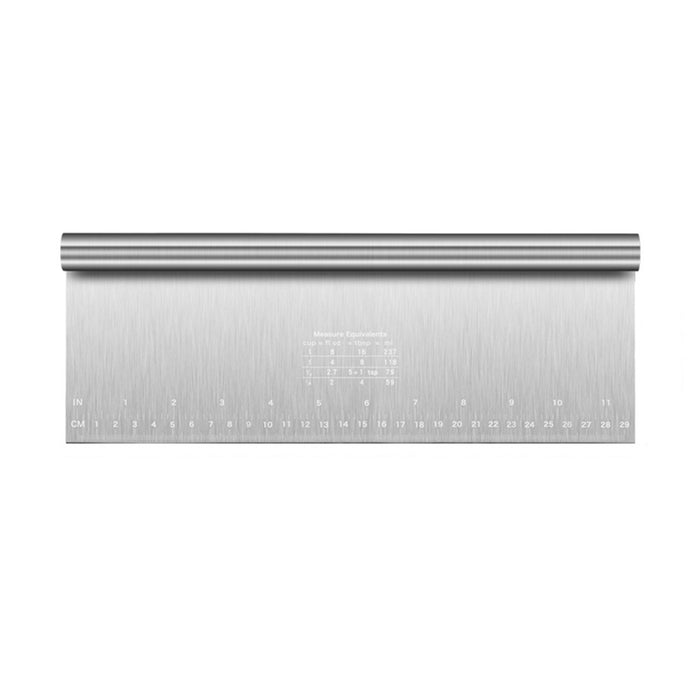 Stainless Steel Dough Cutter with Measurement Markings Silver