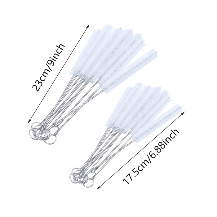 10 Pcs Nylon Straw Cleaning Brush Set 2 Sizes 17.5 cm / 23 cm