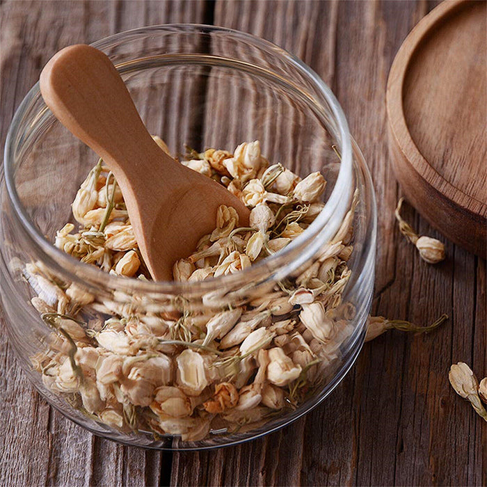 5/10 Pcs Mini Wooden Spice Spoons Beige Red Condiment