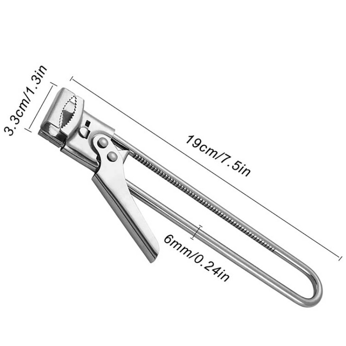 Adjustable Stainless Steel Jar Lid Opener Anti-Slip Handle Kitchen Tool