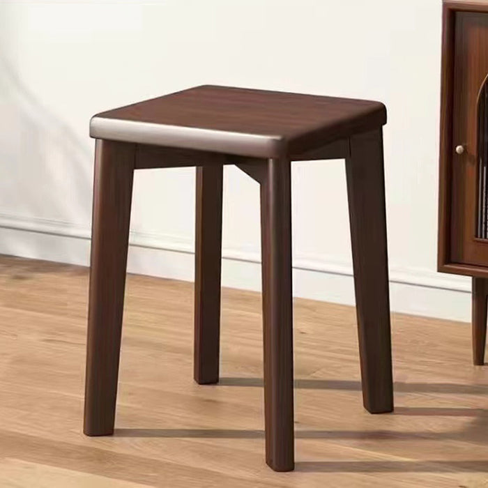 Solid Wood Stool Walnut Colour, 31×31×45cm