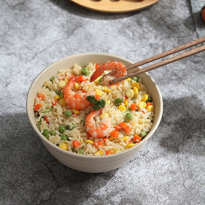 4 Pcs Wheat Straw Rice Bowls 1500ml Assorted Colours