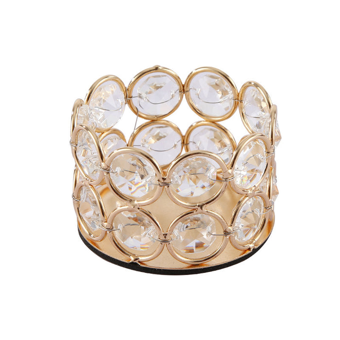 8pcs Gold European Candle Holders for Candlelight Dinner Decorative Candle Cups