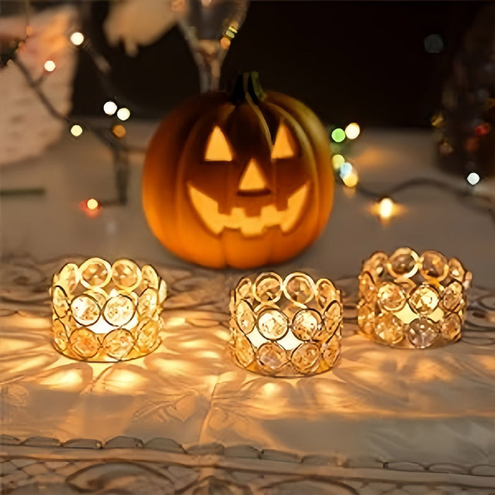 8pcs Gold European Candle Holders for Candlelight Dinner Decorative Candle Cups